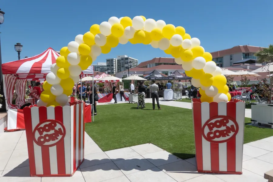 Corporate family day carnival setup